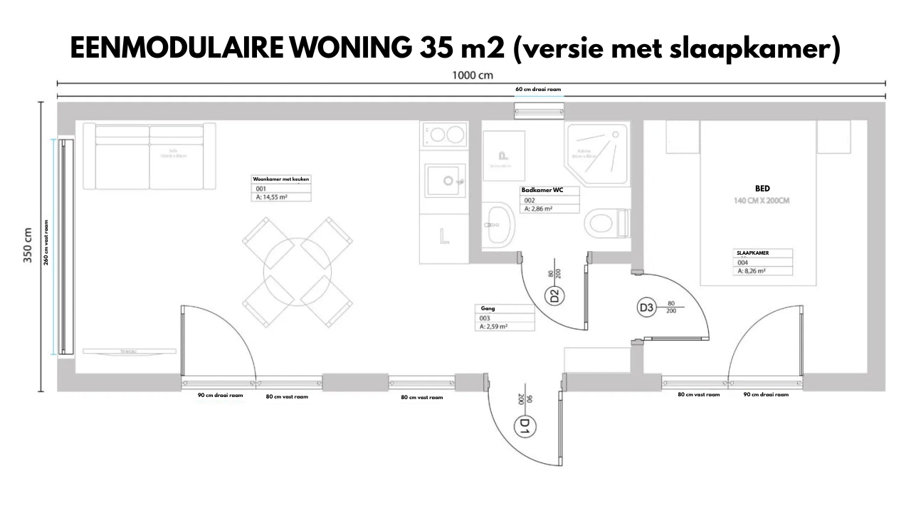 Plattegrond MONO 48m²