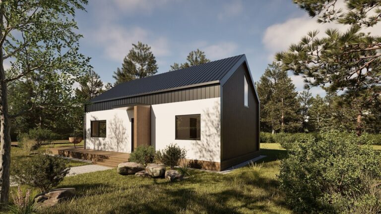 Modulaire woning 70m² - avondfoto
