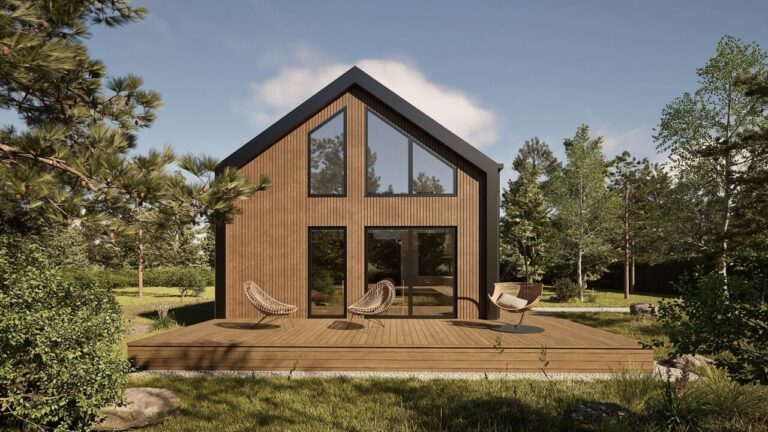 Modulaire woning 70m² - Achterzijde