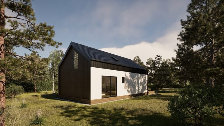 Modulaire woning 70m² - gevel detail