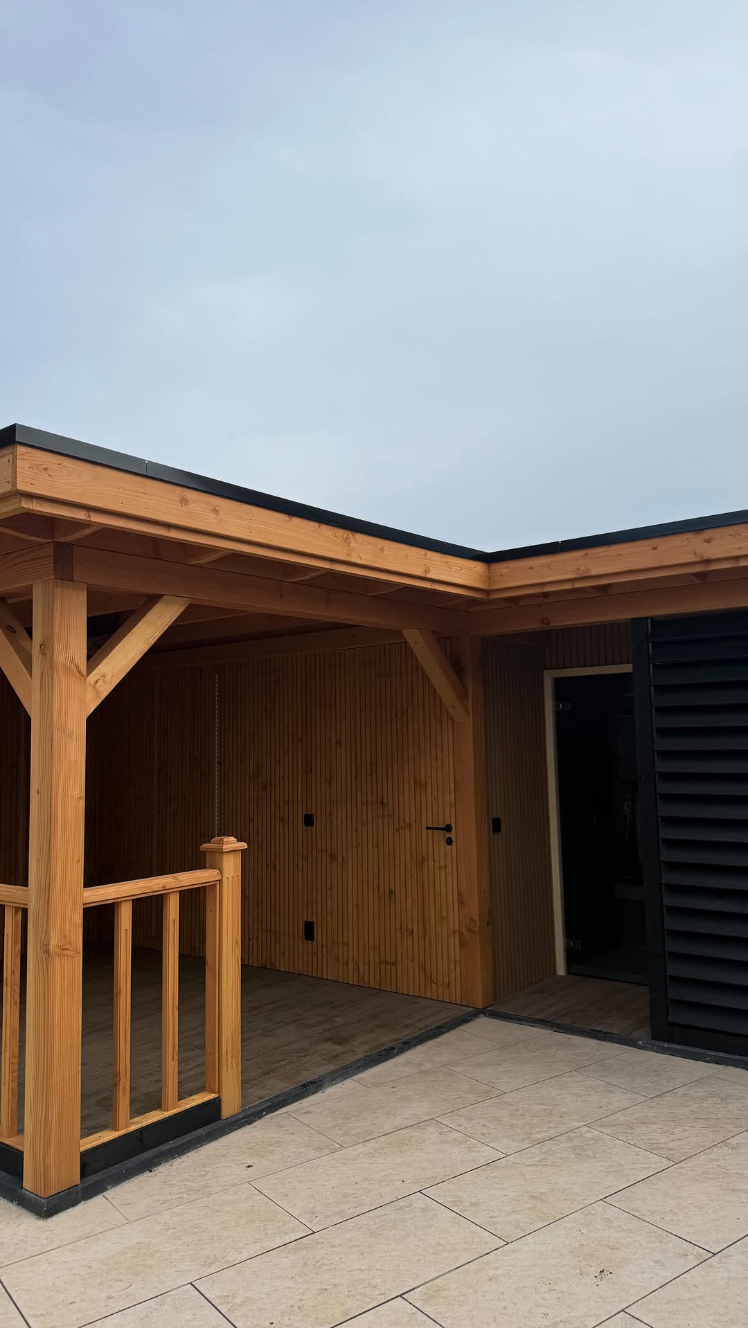 Houten bijgebouw of schuur